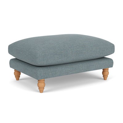 Foot Stool - Teal marl - Rustic Weave