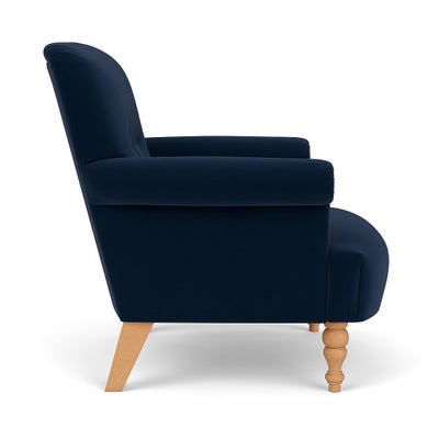 Armchair - Deep blue - Matt Velvet