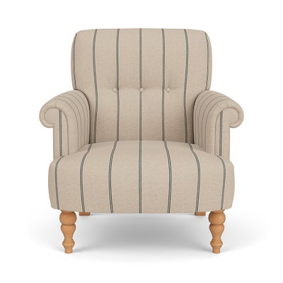 Armchair - Charcoal - Compton Stripe