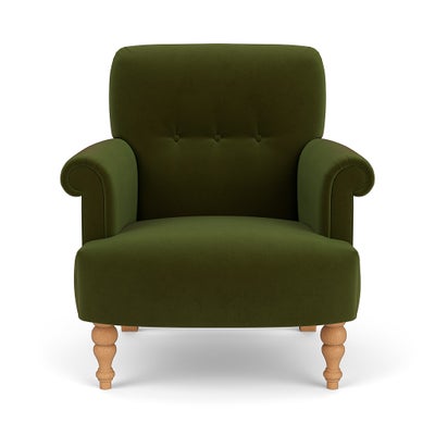 Armchair - Forest Green - Matt Velvet