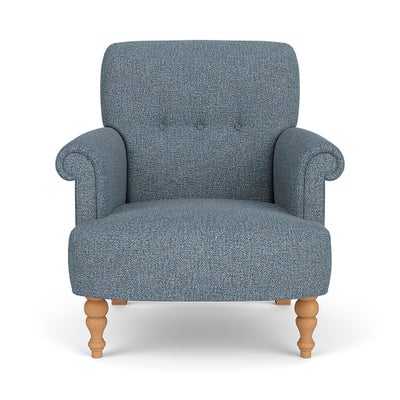 Armchair - Mid Blue - Aquaclean Oxford