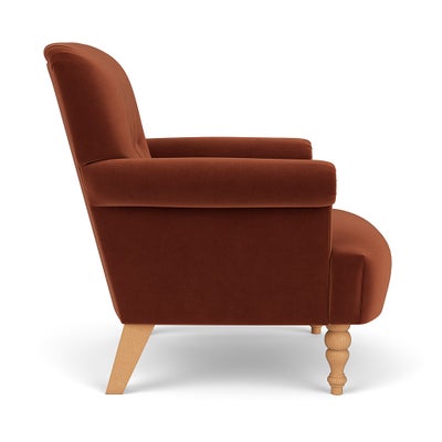 Armchair - Brick - Matt Velvet