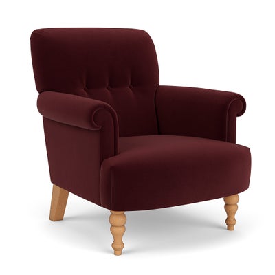 Armchair - Dark Rosehip - Matt Velvet