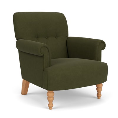 Armchair - Forest Green - House Linen Mix