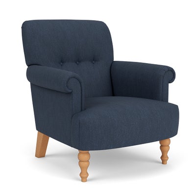 Armchair - Indigo - Luxury Italian Linen