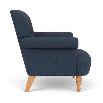Armchair - Indigo - Luxury Italian Linen