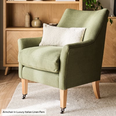 Armchair - Mid Blue - Aquaclean Oxford