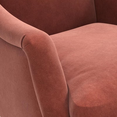 Armchair - Brick - Matt Velvet