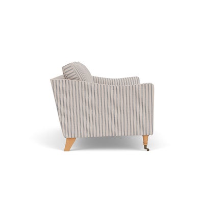 3 Seater Sofa - Indigo - Kingham Stripe