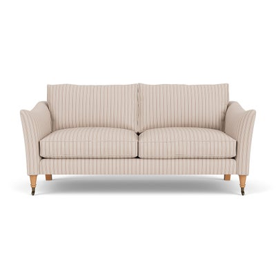 3 Seater Sofa - Flax - Kingham Stripe