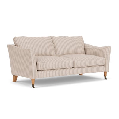 3 Seater Sofa - Flax - Kingham Stripe