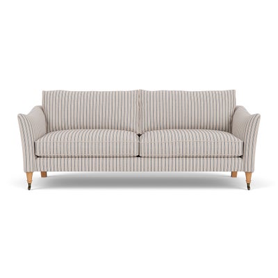4 Seater Sofa - Indigo - Kingham Stripe