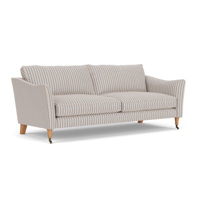 4 Seater Sofa - Indigo - Kingham Stripe