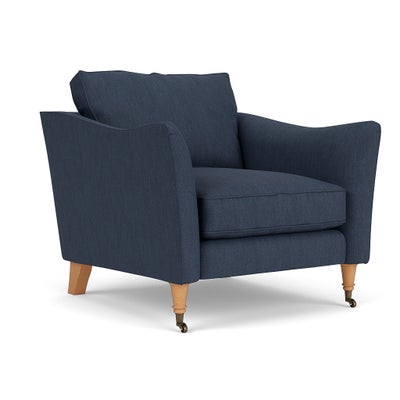 Armchair - Indigo - Luxury Italian Linen
