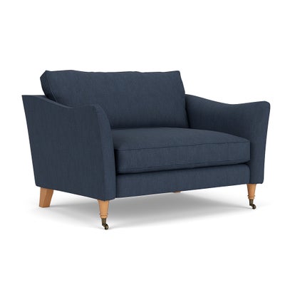 Love Seat - Indigo - Luxury Italian Linen