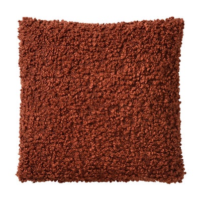 Faux Lambswool Cosy Cushion – Terracotta