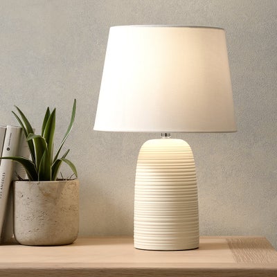 Louie Ceramic Bedside Lamp - Warm White