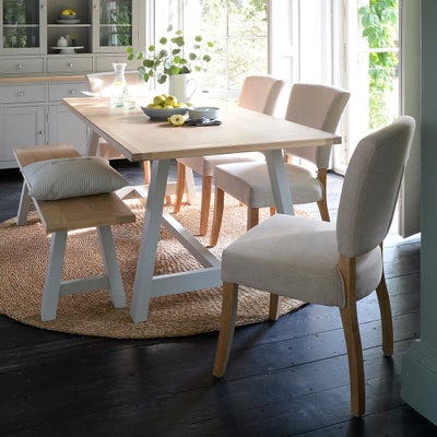 6 Seater Trestle Dining Table