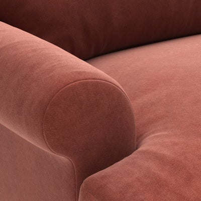 Armchair - Brick - Matt Velvet