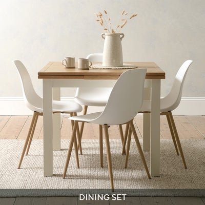 2-4 Seater Dining Table and 4 Dining Chairs