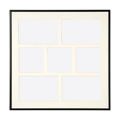 Fine Black Metal 7 Aperture Photo Frame