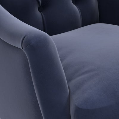 Armchair - Deep blue - Matt Velvet