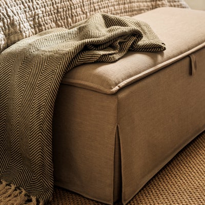 Herringbone Woven Throw Green 140x190cm