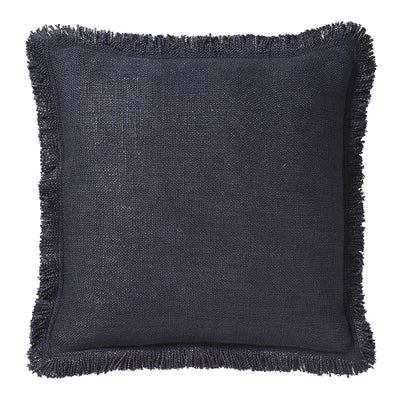 Kemble Fringed Cushion - Midnight Blue
