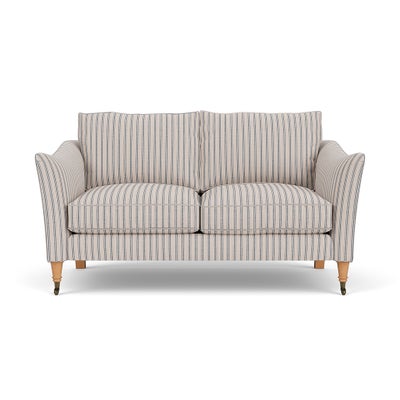 2 Seater Sofa - Indigo - Kingham Stripe