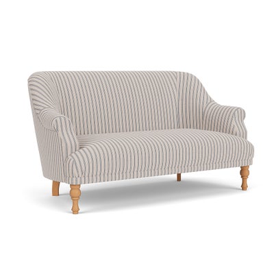 2 Seater Sofa - Indigo - Kingham Stripe