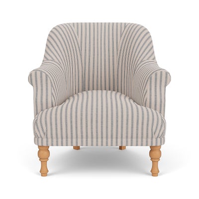 Armchair - Indigo - Kingham Stripe