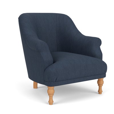 Armchair - Indigo - Luxury Italian Linen
