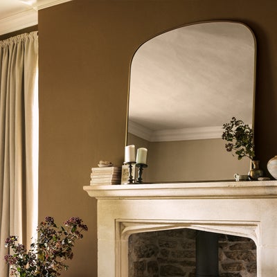Brushed Bronze Finish Foxcote Overmantel 95 x 112cm