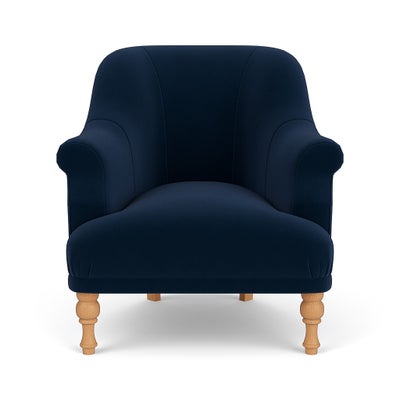Armchair - Deep blue - Matt Velvet