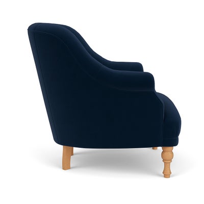 Armchair - Deep blue - Matt Velvet