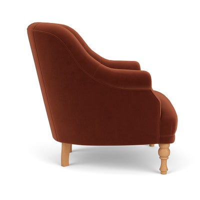 Armchair - Brick - Matt Velvet