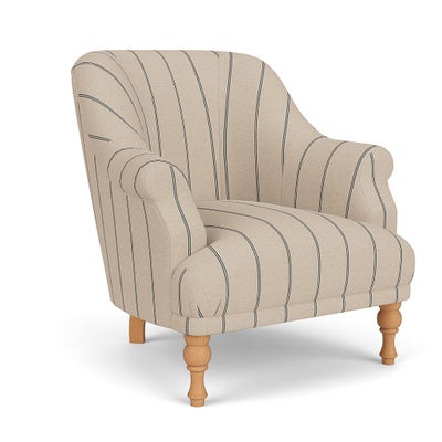 Armchair - Charcoal - Compton Stripe
