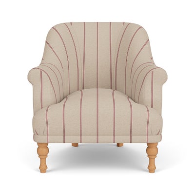 Armchair - Raspberry - Compton Stripe