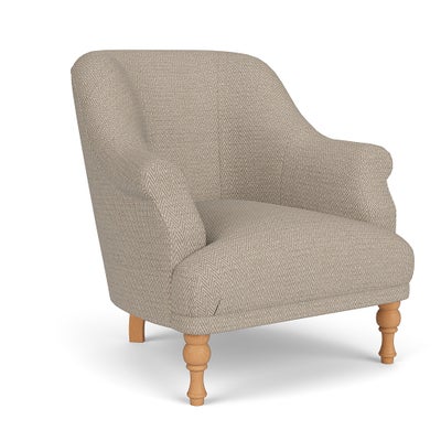 Armchair - Natural - Herringbone Weave