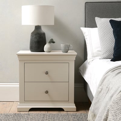 Large 2 Drawer Bedside Table