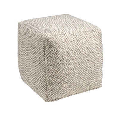 Milton Herringbone Pouffe - Natural