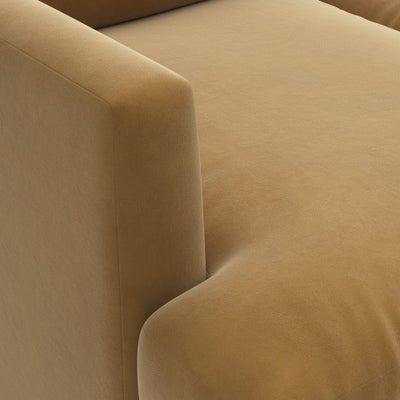 Chaise Large Left Hand - Mustard - Matt Velvet