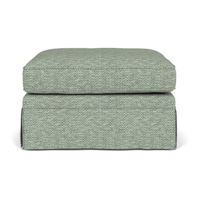 Foot Stool - Lake - Herringbone Weave