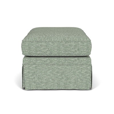Foot Stool - Lake - Herringbone Weave