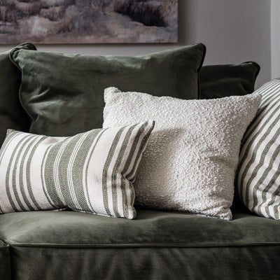 Lyra Stripe Green Cushion 30x50cm