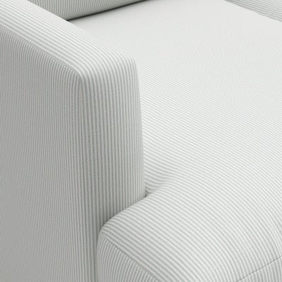 Chaise Large Left Hand - Duck Egg - Broadway Stripe