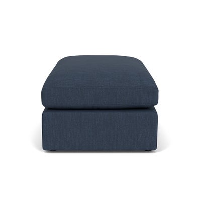 Foot Stool - Indigo - Luxury Italian Linen