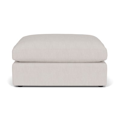 Foot Stool - Soft White - Luxury Italian Linen