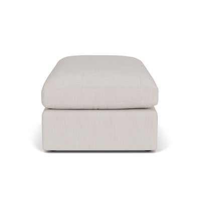 Foot Stool - Soft White - Luxury Italian Linen