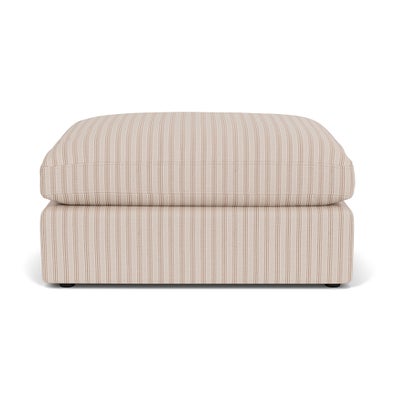 Foot Stool - Flax - Kingham Stripe